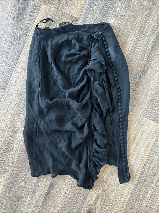 Yves Saint Laurent Dresses & Skirts - YSL Vintage Delicate Ruffle Silk Skirt